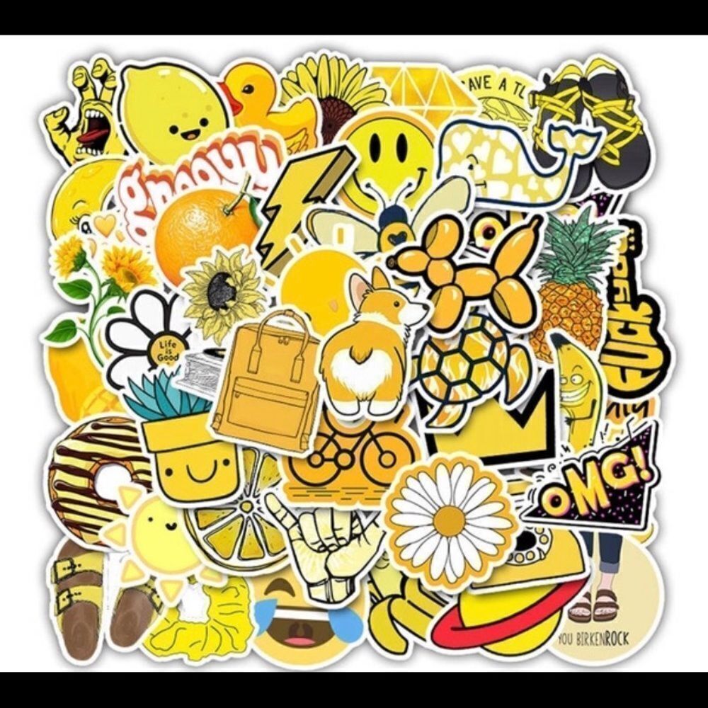 Lot of 25 Stickers/decals Vsco, Laptop, Hydro, yellow, no duplicates, ph…